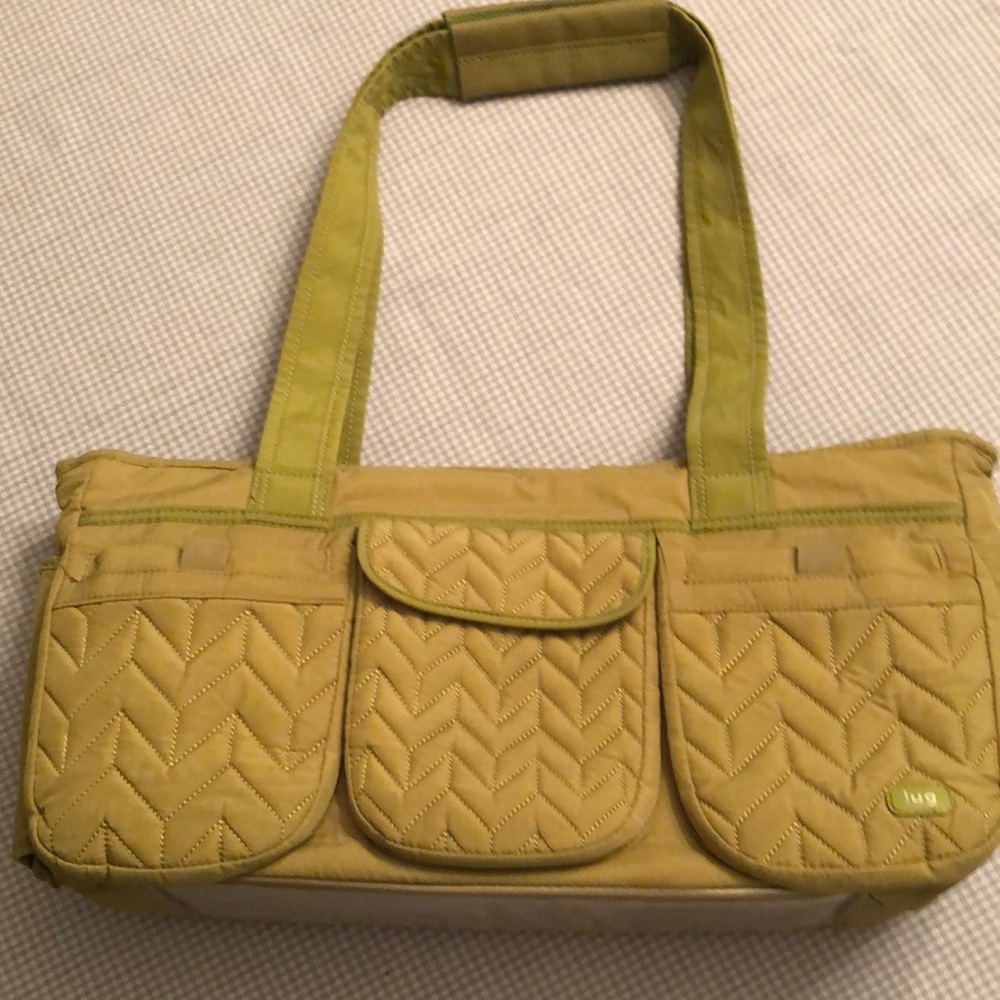 LUG STREETCAR SHORT TOTE SHOULDER HANDBAG PURSE GREEN - #OS009